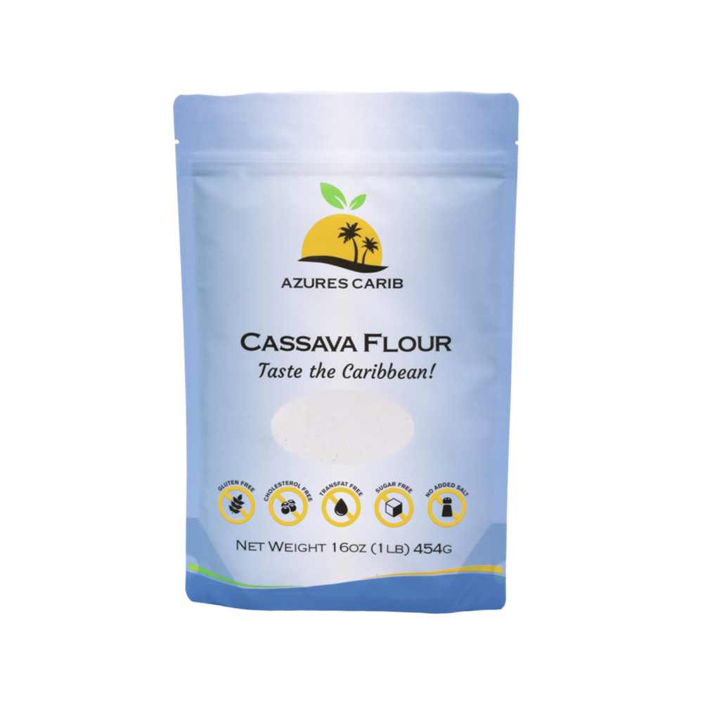 Azures Carib Cassava Flour 1lb bag - gluten-free Caribbean flour for baking