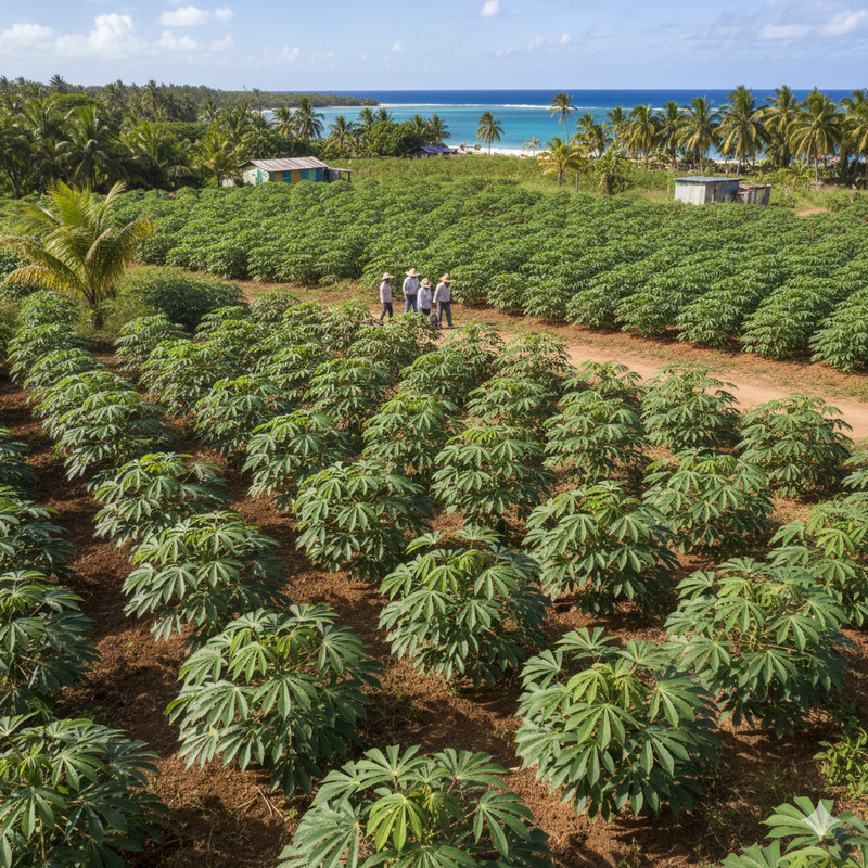 Caribbean Cassava farm